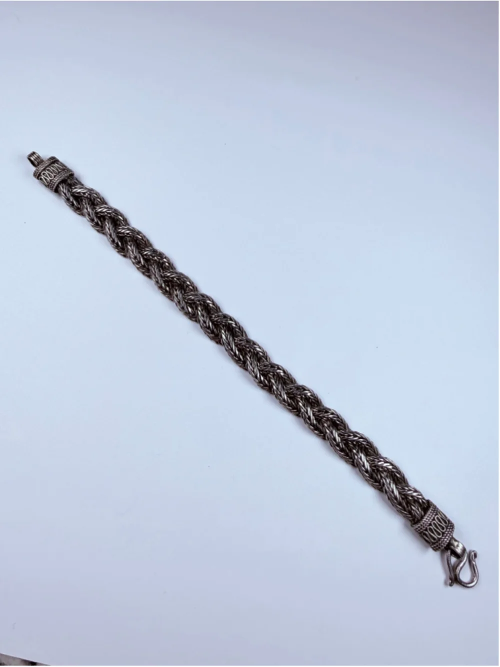 Classic Chain Tulang Naga Braided Dragon Weave 925 Sterling Silver VTG Bracelet